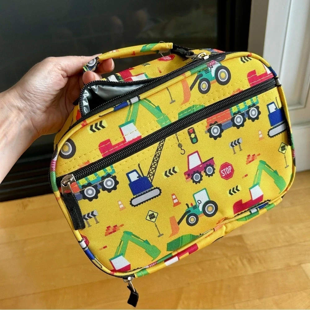 Travelers Club TRUCKS Insulated Lunch Cooler Bag, Yellow, 10 inches